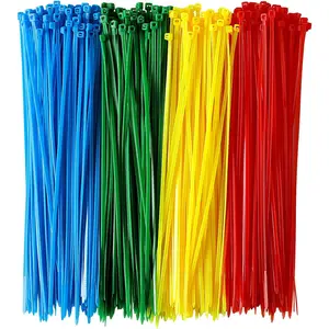 400 PCS Small Colored Zip Ties 4 Inch Multi-Color Zip Wire Tie for Deco Mesh Wreath Supplies UV Resistant Strong Nylon Cable Ties, Self-Locking 4" Tie Wraps (4 Inch)