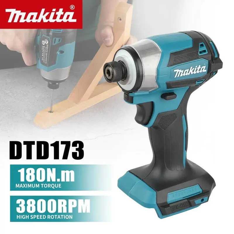 Makita Lithium Screwdriver New Dtd173 Impact Screwdriver Set Household Electric Screwdriver Electric Hand Drill