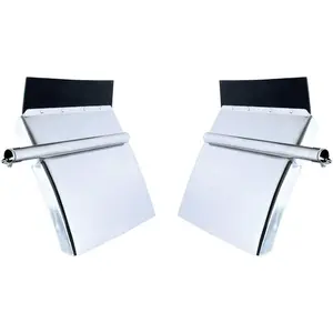 24" x 24" Pair of stainless Steel Quarter Fenders Fit for Semi Truck, Heavy Duty Quarter Fender Fit