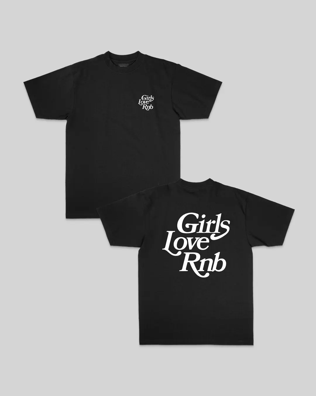 Girls Love Rnb | Heavyweight Black Graphic Tee