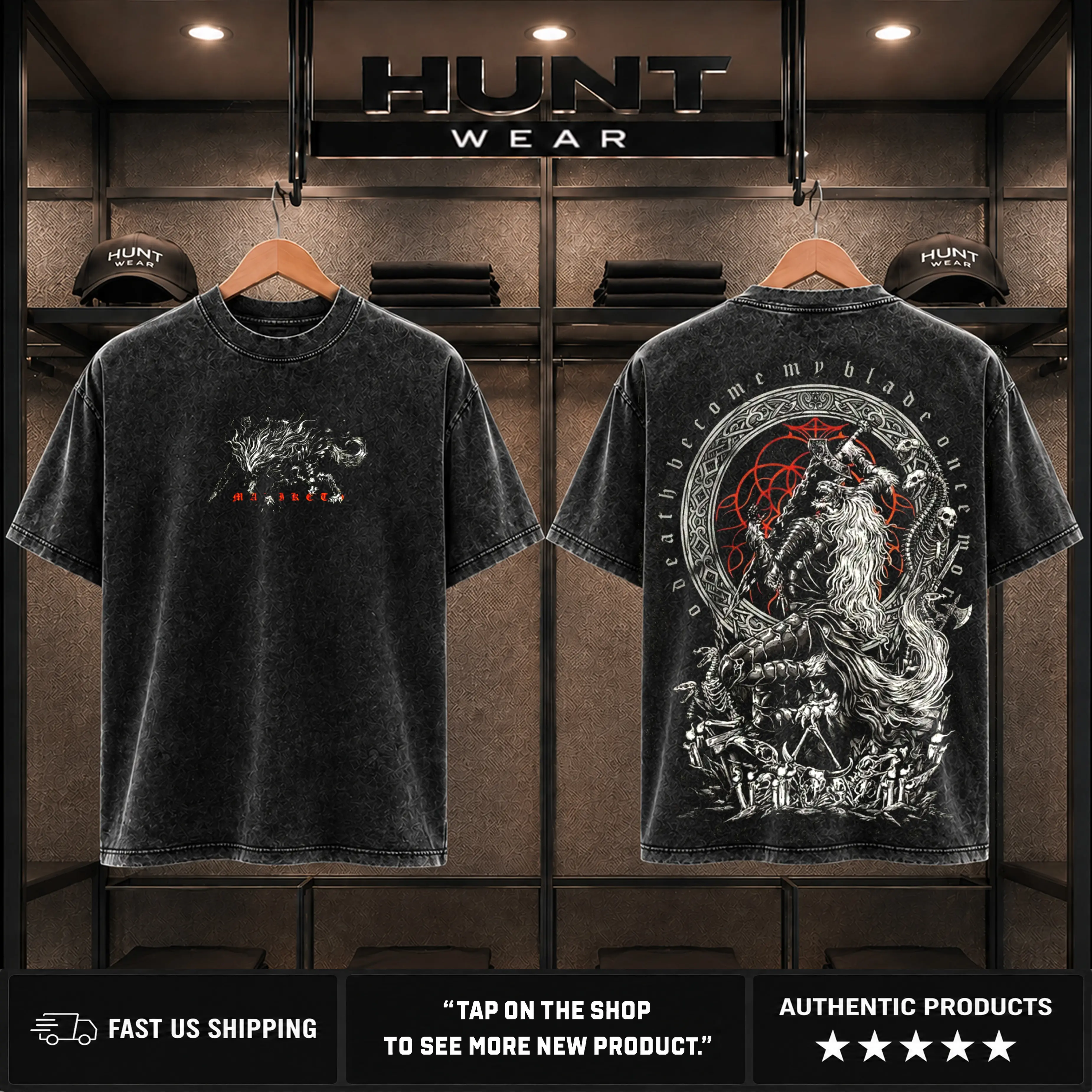 Maliketh The Black Blade Vintage Washed T-Shirt, Elden Ring, Dark Souls, Bloodborne, Warrior Shirt, Demon Hoodie, Tarnished Tshirt, Soulsborne, Maliketh Boss Top graphic tee