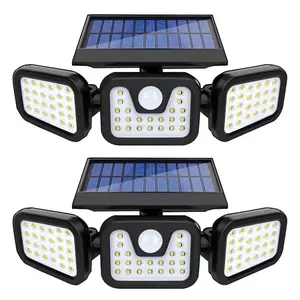 74 LED Solar Sensor Lights with Motion Sensor, 3-Speed Brightness Mode Outdoor Wall Lights for Front Doors, Courtyards, Garages, Trails - Solar Powered and Weatherproof Design, Path Lighting, Solar Sensor Lights, Practical Aesthetics, Homeowners