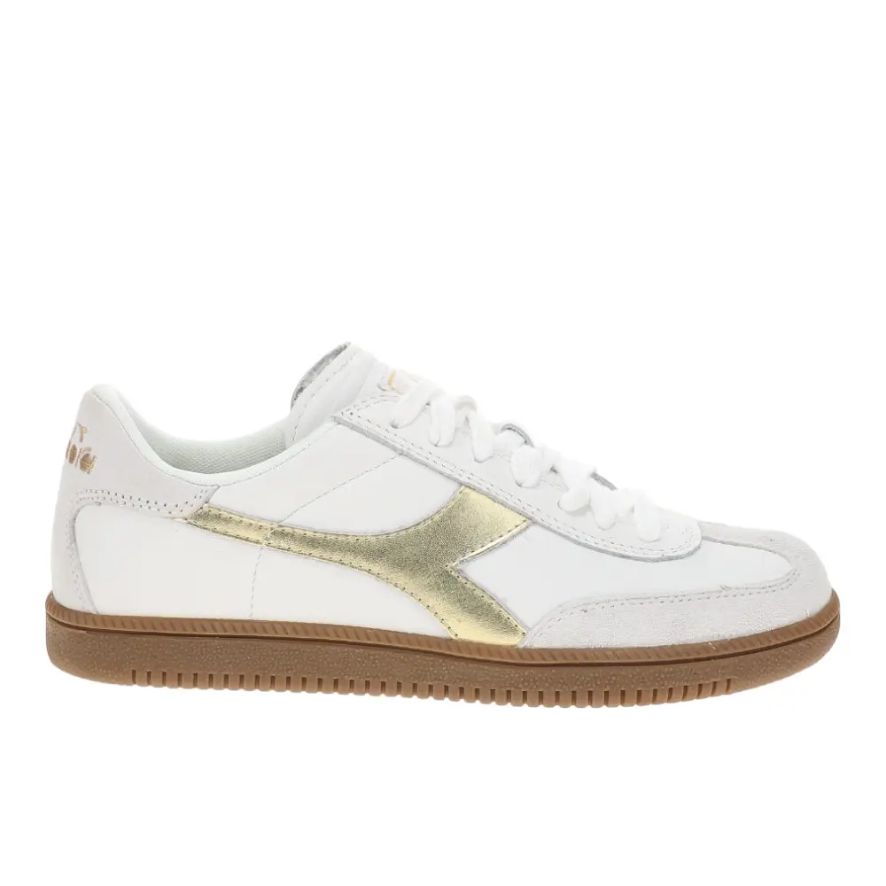 diadora Mens Trainer Dore Lace Up Sneakers Shoes Casual - Gold, White