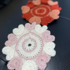 Handmade crochet coaster set