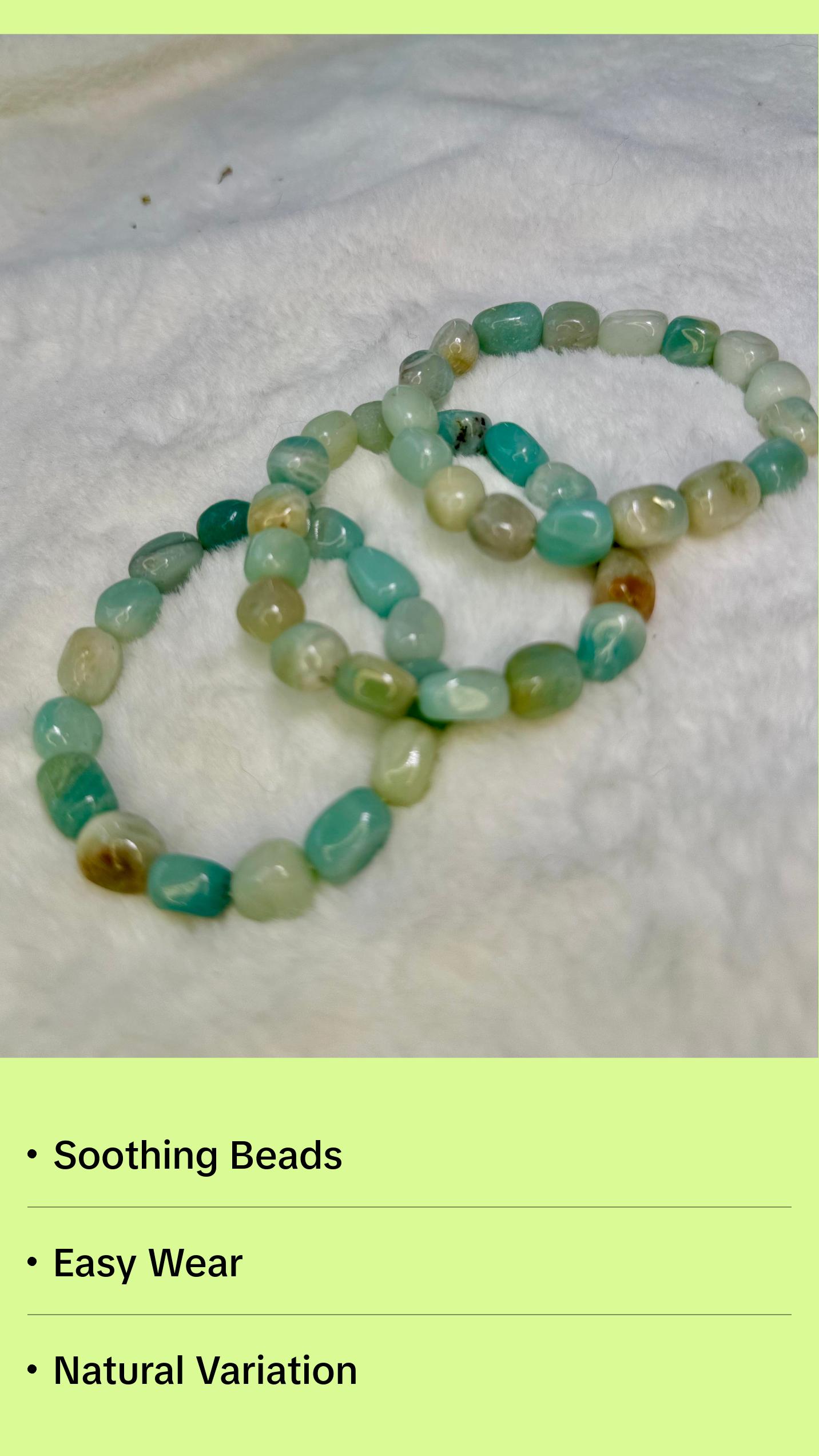 Amazonite Jellybean Bracelet