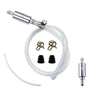 Brake Bleeder Hose Kit with One Way Check Valve for Car Motorcycle Clutch Durable Aluminum & Rubber Sealed Design Easy Installation Universal Design Soft Tube & Metal Clips