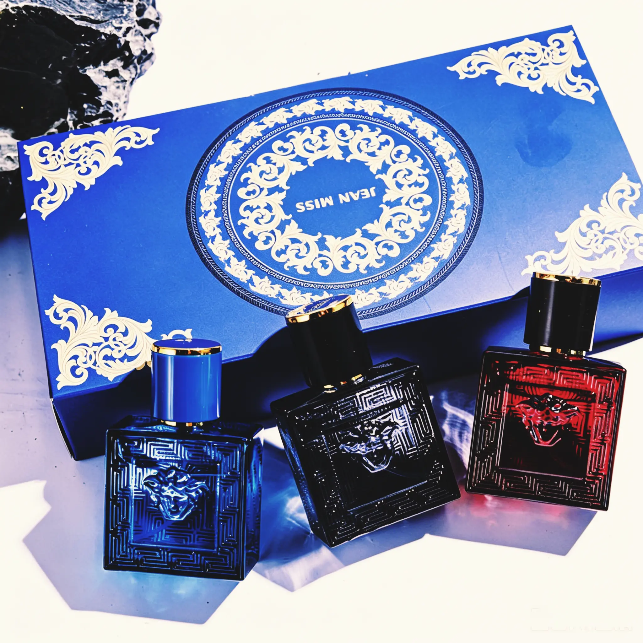 JEAN MISS 3-Piece Men's Fragrance CiftSet:Ocean Breeze,Cedarwood, Amber Eau DeToilette,  30ml*3 I Long-lasting Light Fragrance,Woody Scent I Long-Lasting Fragrance|summer fragrances men I perfume para hombres