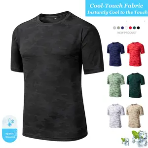 Multi-color camouflage fitness T-shirt — Men’s tactical breathable short-sleeve athletic T-shirt; tactical/military fan/street fitness style Men’s Athletic Quick-Dry Gym Tee in 7 Camo Colors