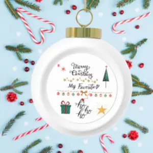 My Favorite Ho Ho Ho Holiday Ornament- Funny Christmas Tree Ornament
