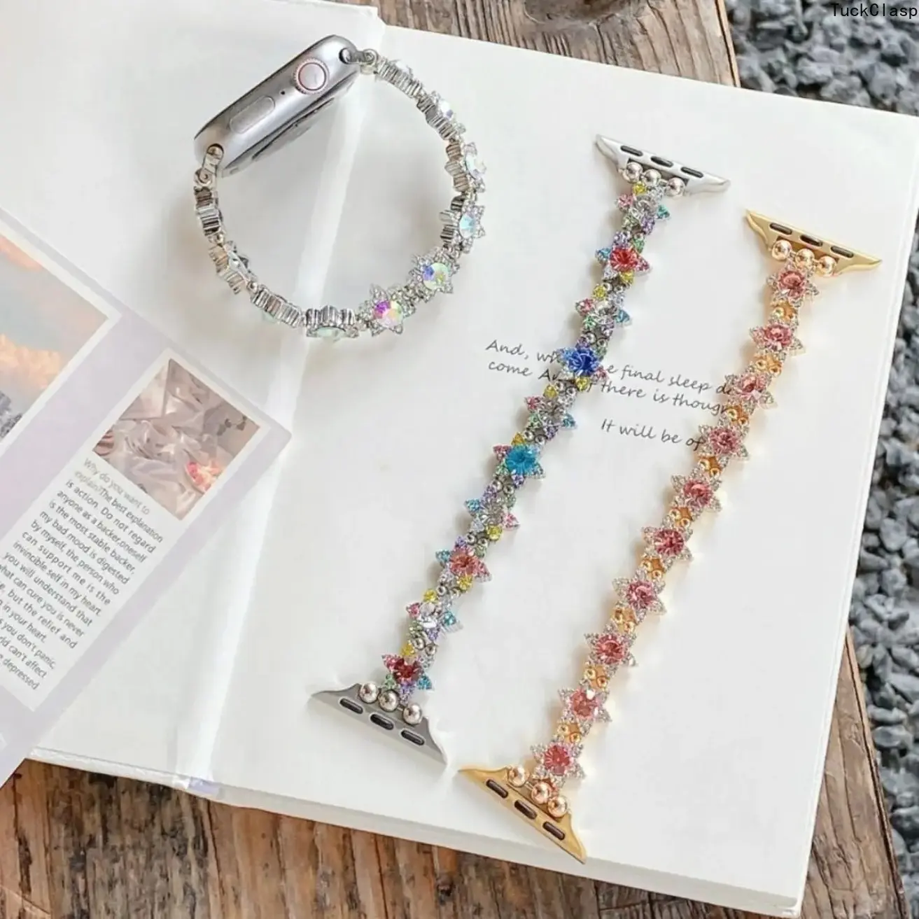 2026 New New Sunflower Diamond Watch Strap, Sparkling Beaded Elastic Bracelet Replacement Band