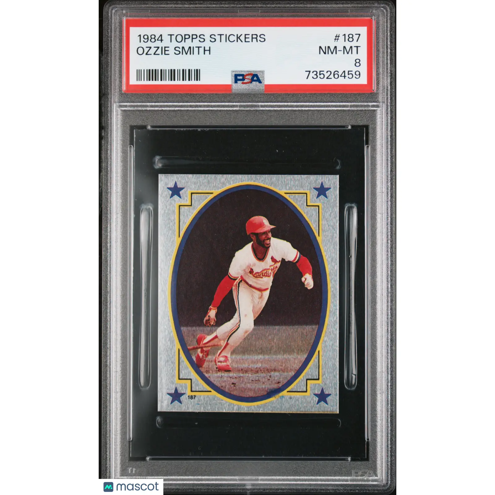 Ozzie Smith PSA 1984 Topps Stickers Baseball #187 8 73526459