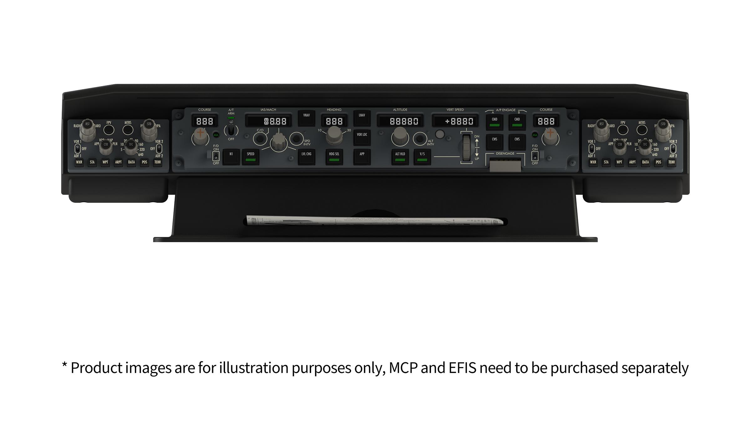 Cockpit Simulator 737X Stand, Desktop Mounting Stand for MCP and EFIS Panels, Stable Modular Cockpit Support