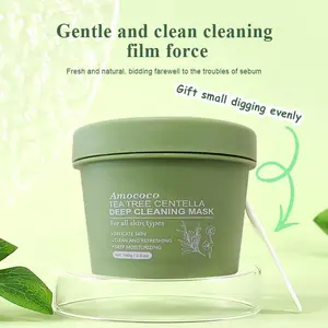 Tea Tree Centella Deep Cleaning Mask 50ml - Gentle Zero-Grit Formula for Sensitive Skin Radiance & Soothing Overnight Glow Rescue Cleansing - Radiant