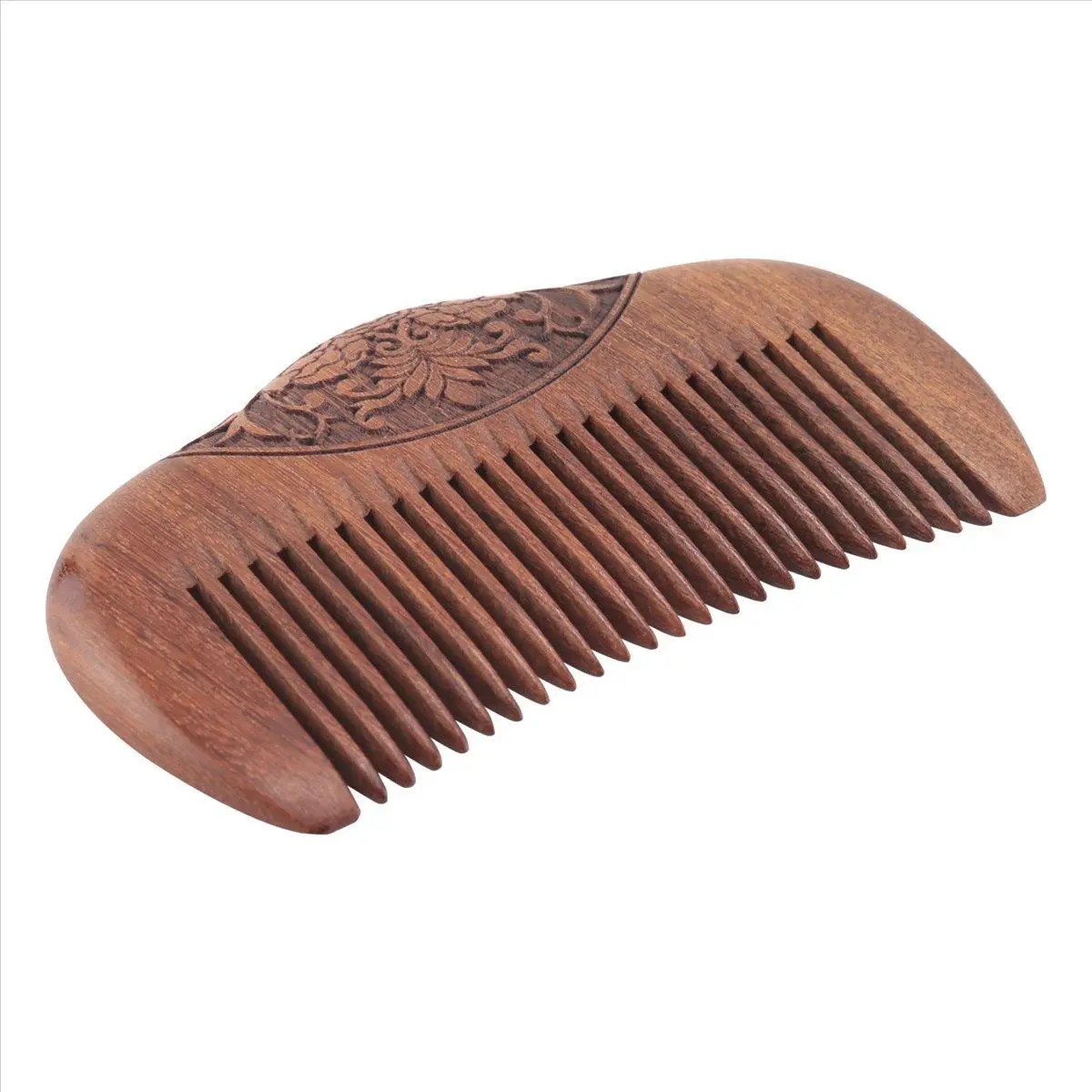 Car Body Repair Tool Accessory Pocket Comb - Wood Color, Super Narrow Dent Design, Anti-Static for Beard & Hair Grooming