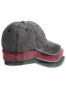 3 Pack Washed Plain Baseball Cap, Retro Adjustable Dad Hats Gift for Men/Women,Unstructured/Polyester
