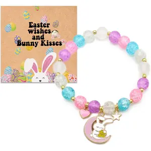 Easter Gifts for Girls, Easter Bunny Bracelets Basket Stuffers for Girls Teens