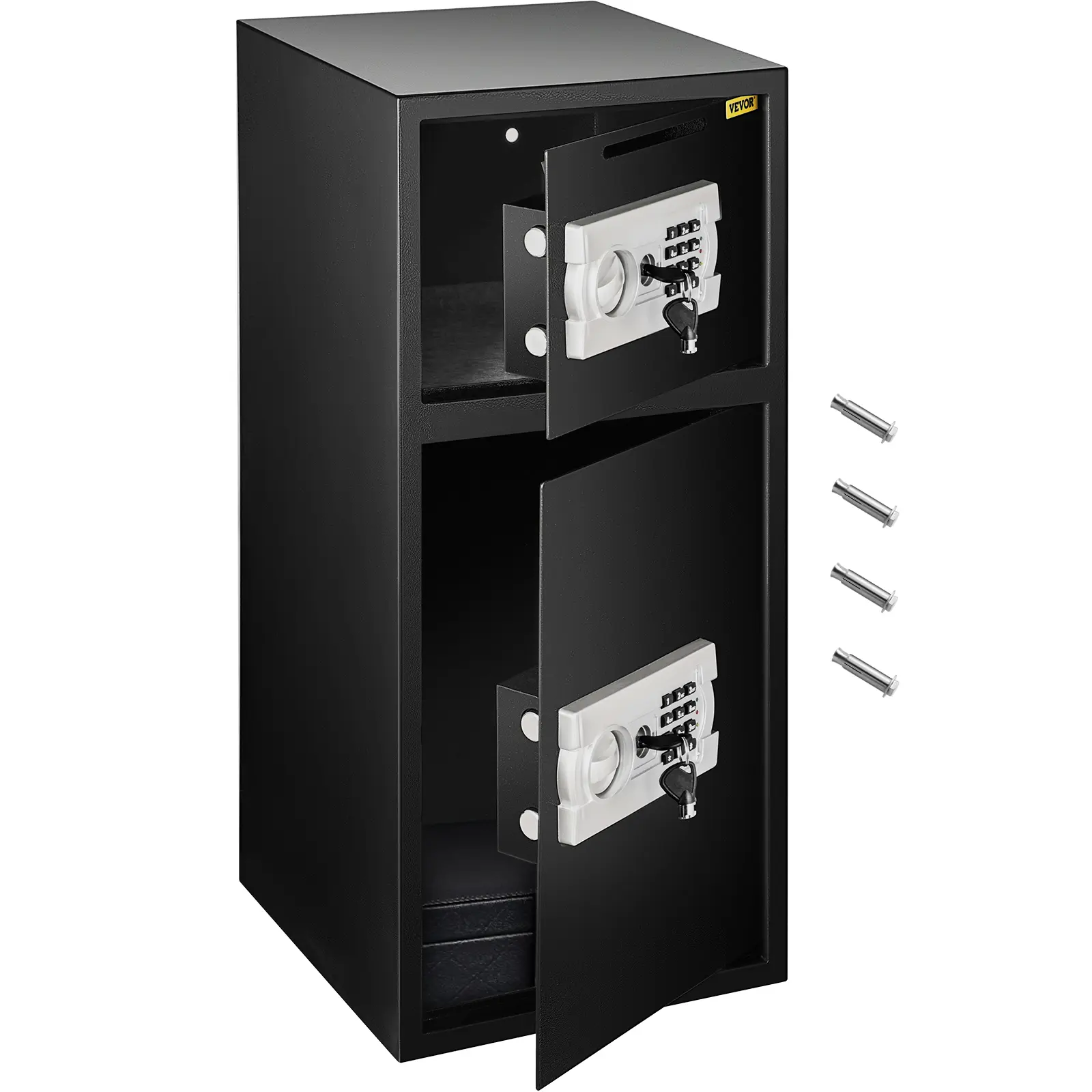 【DealsForYouDays】VEVOR Large Double Door Security Safe Box 2.6 Cubic Feet Steel Safe Box Strong Box with Digital Lock for Money Gun Jewelry Black