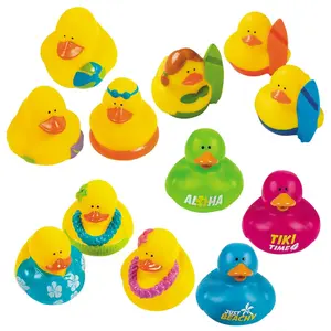 2" Bulk 48 Pc. Luau Party Vinyl Rubber Ducks Assortment