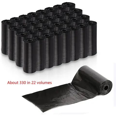 22 Rolls (330pcs) Pet Poop Bags Supplies, Black Portable Small Garbage Bags, Waste Disposal, Cats and Dogs Clean up Feces When they Go Out, Civilized and Clean