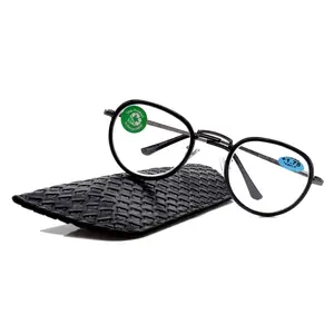 Cassie, (Premium) Reading Glasses Round. High End Reader Modern Circle Style (Black, Silver) Wire Frame +1.25..+3 Magnifying NY Fifth Avenue Unisex Lightweight