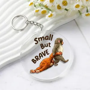 Punch Baby Monkey Acrylic Keychain – Small But Brave Cute Animal Keyring, Viral Inspired Gift