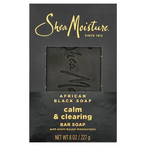 SheaMoisture African Black Bar Soap, with Plant-Based Moisturizers, 8 oz (227 g)
