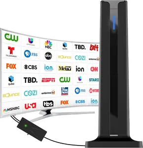 2026 Digital TV Antenna for Smart TV – Indoor HDTV Antenna with 3M Stick Base, 360° Long Range Reception for Local Channels, Easy Install, 7.0"
