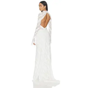 Bec + Bridge Henrietta Long Sleeve Gown in White