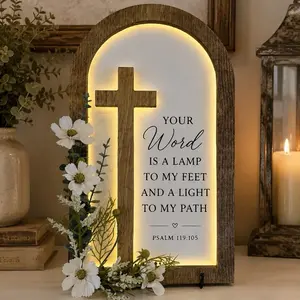 Rustic LED Faith Arch Sign, Home Decor.