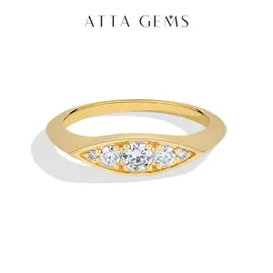 ATTAGEMS Marquise Design D VVS1 Lab-Grown Moissanite Ring for Women 925 Sterling Silver Engagement Party Fashion Gift Shining Fine Jewelry R389, Elegant Engagement Ring, Engagement Rings