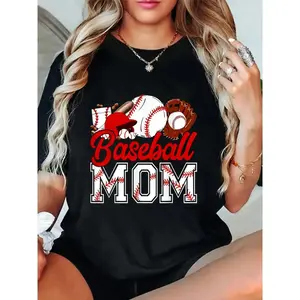 ⚾🔥 100%25 CottonGraphic T ShirtRetro Baseball Softball Game Day Graphic T-Shirt – Unisex Cotton Crew Neck Tee, Vintage Sports Mama Style Shirt, Casual Athletic Wear Top, Comfortable Short Sleeve Outfit for Men & Women