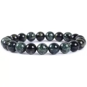 Natural Kambaba Jasper Gemstone 8mm Round Beads Stretch Bracelet 7 Inch Unisex