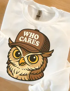 Who Cares Owl Graphic Top