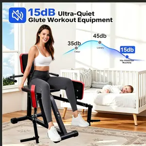 2-in-1 Hip Abductor-Adductor Machine, Adjustable Glute & Thigh Trainer for Home Fitness Workouts