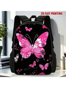 1pc a Backpack Featuring a Design of Butterflies And Flowers, Stylish And Adaptable, Perfect for Professionals, Students, And Travelers., for Teenager, For Teenager, Cute Stylish Daypacks