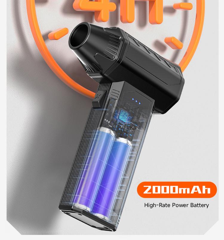 150g High- Pressure Turbo Blower, Designed for Deep Car Detailing, 150000 RPM Brushless Motor. Instantly Cleans AC Vents, Seat Crevices, Engine Bays and Removes Snow. Portable On- the-Go Tool, More Professional Than a Hair Dryer Deep Cleaning