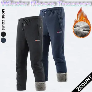 Men's Protection from Pants Insulated Cold weather Hiking Winter Soft fabric, comfortable and skin-friendly Pants Pockets Climbing Thermal Jogger Trousers Thermal Lined Jogger pants men