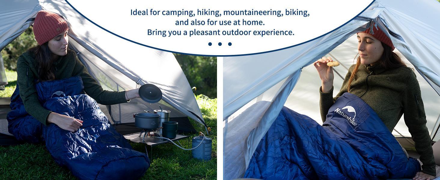 Naturehike Cold Weather Sleeping Bag for Adults, 30-39 ℉ Hollow Cotton Backpacking Sleeping Bag Winter, Mummy Sleeping Bag Warm for Camping, Hiking