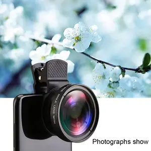 [Buy 1 Get 1 Free]  YUEFANSEN 2PCS Phone Camera Lens, 2 in 1 Cell Phone Clip-on Lens Kit 0.45X Wide Angle Lens 140°+ 12.5X Macro Lens Clip-on iPhone Lens for iPhone Samsung and Most of Android Smartphone