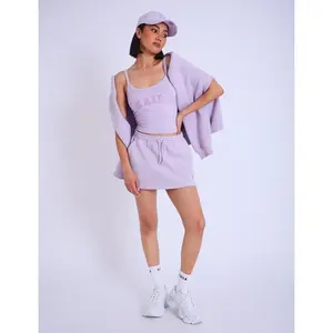 Kaiia Logo Mini Sweat Skirt Lilac