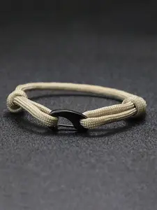 Men's Adjustable Umbrella Rope Bracelet, Fashionable Minimalist Bracelet for Men, Trendy All-match & Exquisite Jewelry for Birthday Gift