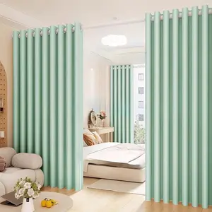 Solid Color Door Curtain, 2 Counts Modern Simple High-end Door Curtain, Partition Curtain for Living Room & Bedroom Balcony Floor-to-ceiling Windows