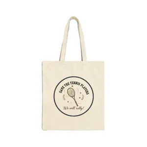 Save the Tennis Players Tote Bag | Tennis vs Pickleball Meme, Racquet Sport Humor