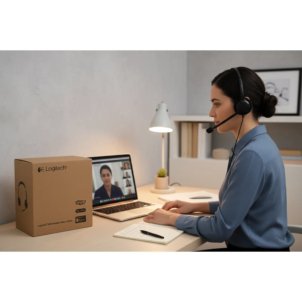 Logitech H570e Mono USB Headset – Professional Business Headset (New in Box)