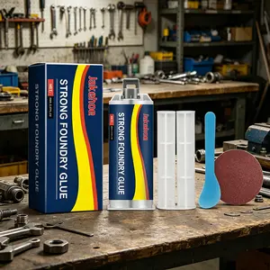 Enhanced casting glue, Metal Repair Glue, Casting Repair Glue, High Temperature Resistant Liquid Metal Welding Filler for Metal Casting Defect Gap Repair, New Semi Viscosity AB Glue for Workshop Daily Maintenance