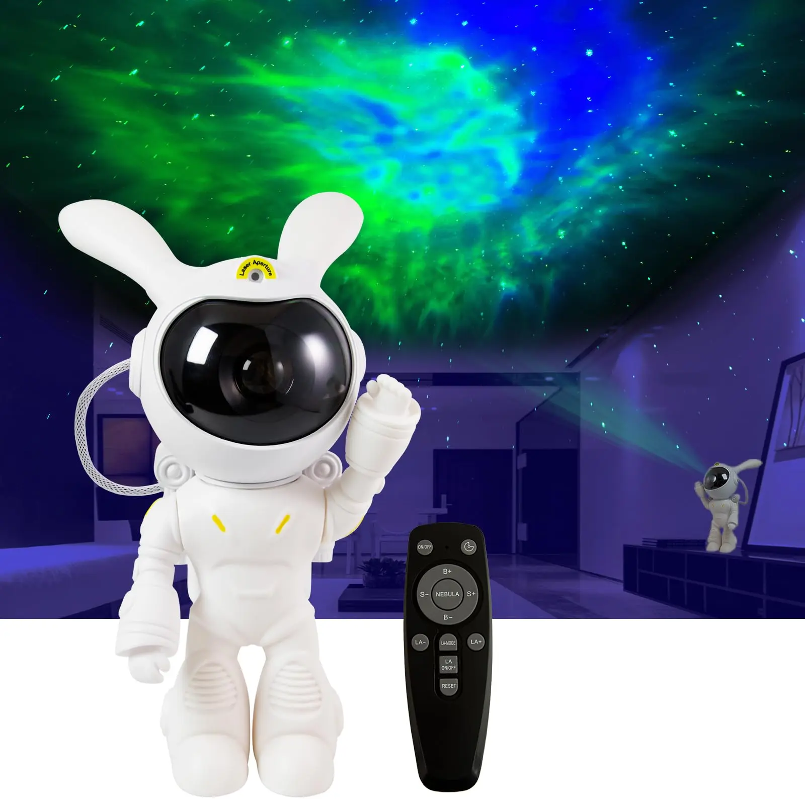 Galaxy Night Light Projector - Star and Nebula Astronaut Ceiling Light with Timer and Remote Control for Kids and Adults - Room Decor and Party Gift by Hello Glow