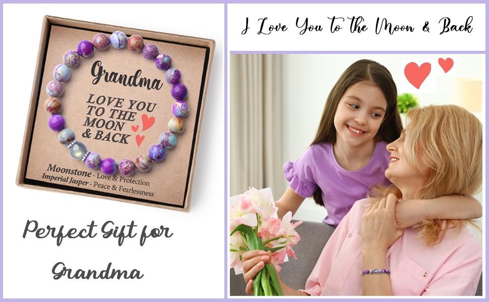 Handmade Gifts for Girls/Women-Love/Protection-Natural Crystal Bracelet for Daughter Granddaughter Niece Sister Mom Aunt Wife