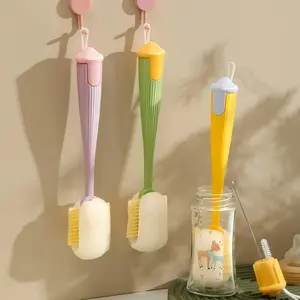 Long-Handled Sponge Cup Brush - 360° All-Round Cleaning with No Dead Corners, Gentle Yet Powerful for Various Cups, Non-Damaging Home Care Sponge Tool