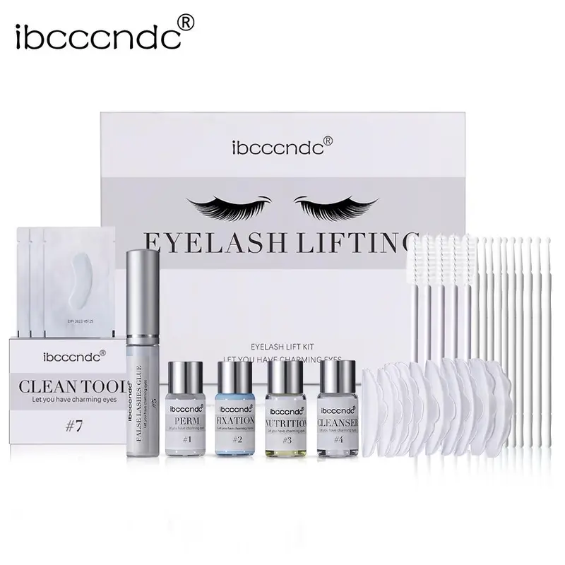 Professional Salon Eyelash Perming & Lifting Set, 1 Count Eyelash Perm Kit, Curling Eyelashes Lift Kit, Salon Lash Lift Kit for Women and Girls Eye Makeup, Eyelash Glue