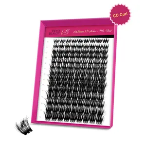 Live VEYESBEAUTY Lashes Eternal Newbie'S Five-Second Silk Bloom Eye-Catching Invisible Dramatic Volume Cluster Lashes Individual Lash Extensions Layered Fluffy Eyelashes Lash DIY Makeup- Salon Daily